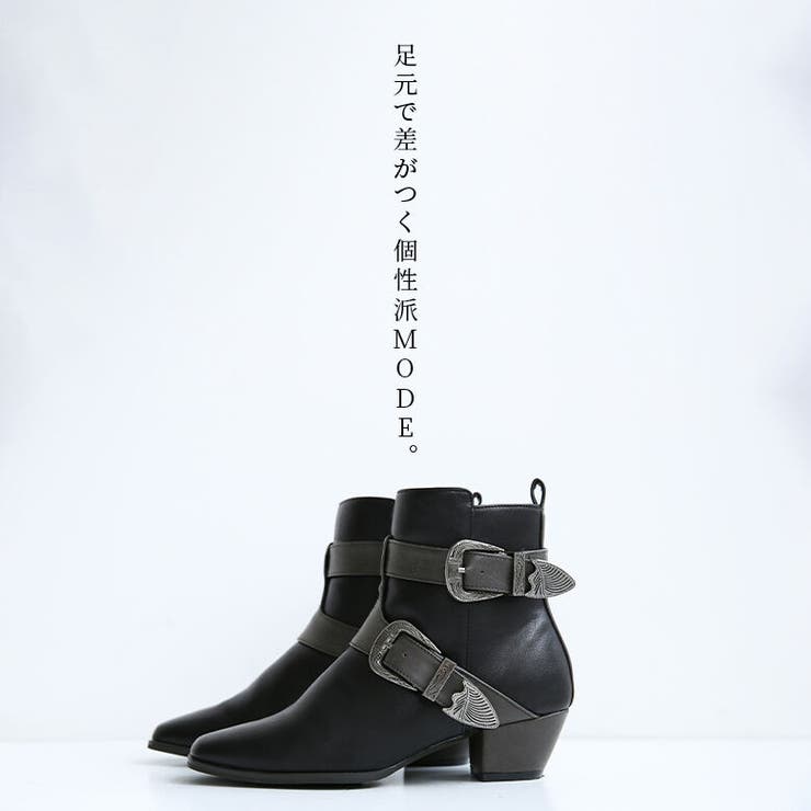 kOhAKUデザインバックルショートブーツ[品番：MITW0015483