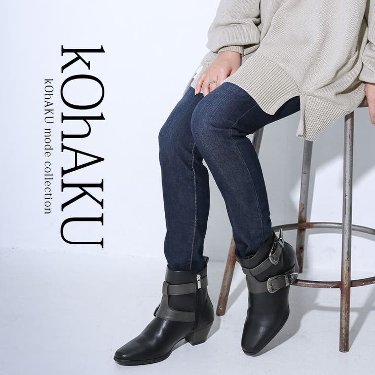 kOhAKUデザインバックルショートブーツ[品番：MITW0015483