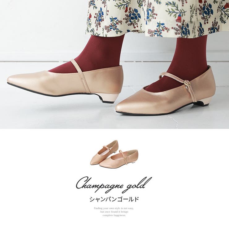 n'OrLABELストラップ付ローヒールパンプス | osharewalker | 詳細画像12 