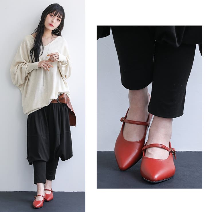 n'OrLABELストラップ付ローヒールパンプス | osharewalker | 詳細画像9 