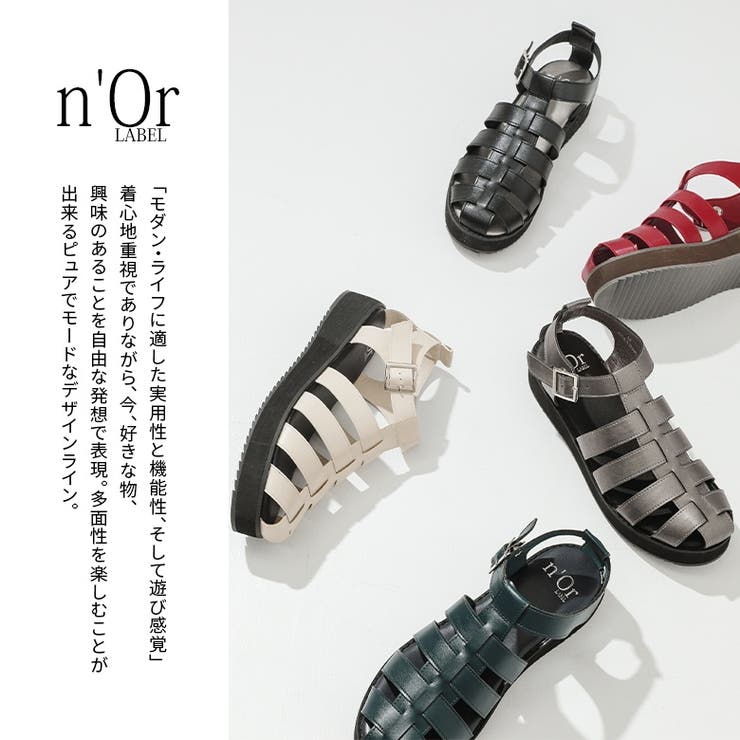 n'OrLABELバックルデザイングルカサンダル | osharewalker | 詳細画像15 