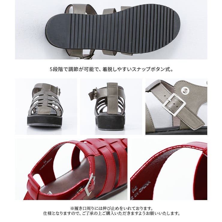 n'OrLABELバックルデザイングルカサンダル[品番：MITW0016670