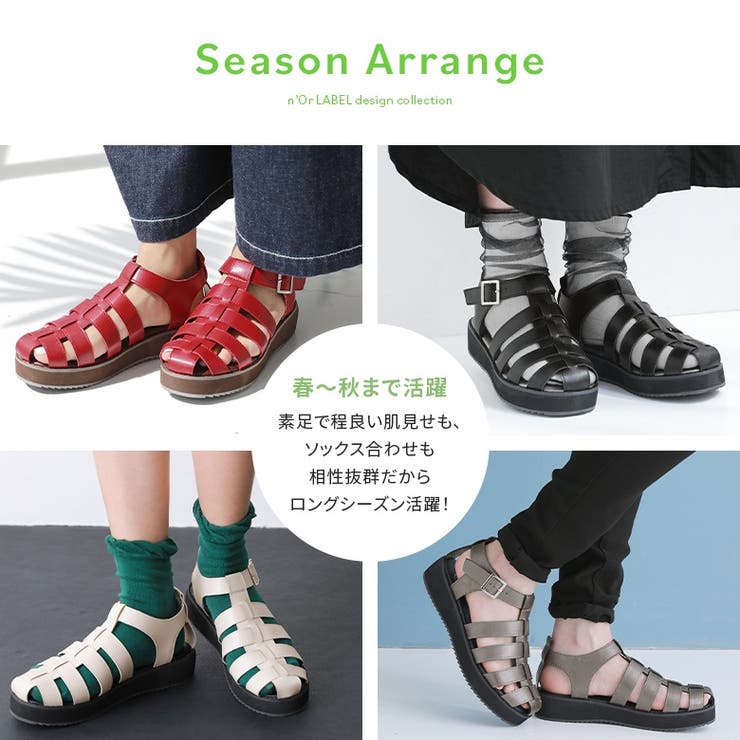 n'OrLABELバックルデザイングルカサンダル | osharewalker | 詳細画像8 