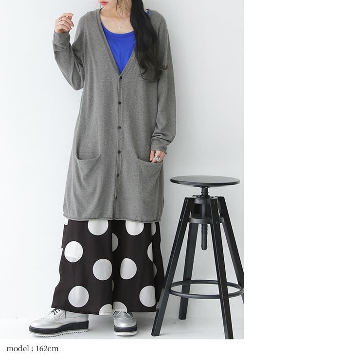 n'OrLABELドット柄フレアロングスカート[品番：MITW0013716