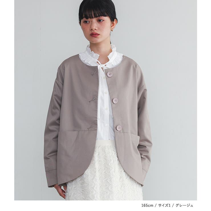 somari imaginationタックデザインノーカラージャケット | osharewalker | 詳細画像3 