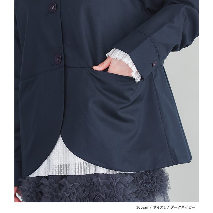 somari imaginationタックデザインノーカラージャケット | osharewalker | 詳細画像12 