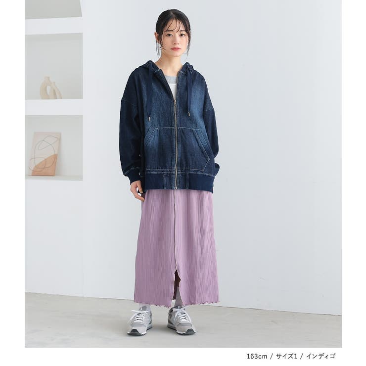 n'OrLABELコットンデニムジップアップパーカー  | osharewalker | 詳細画像10 
