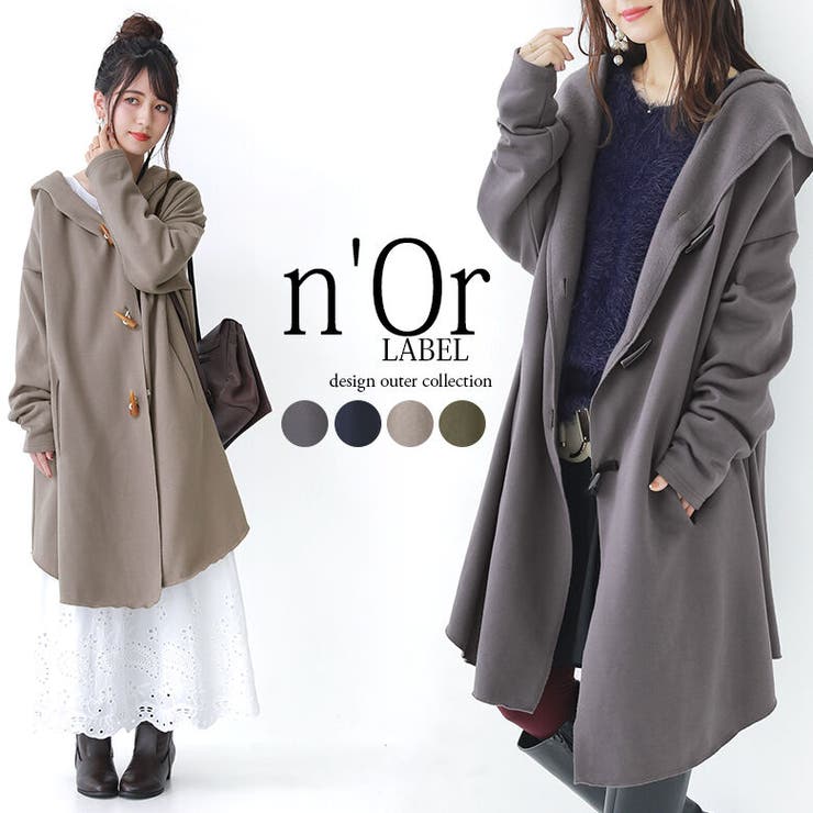 n'OrLABELリラクシング裏起毛ダッフルパーカー[品番：MITW0001189