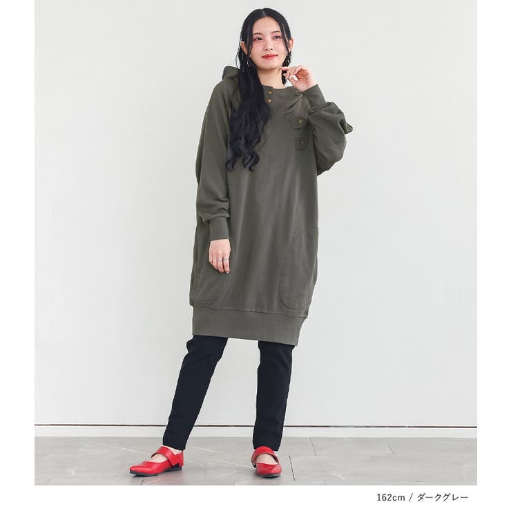 n'OrLABELスタンドカラーロングデザインパーカー  | osharewalker | 詳細画像9 