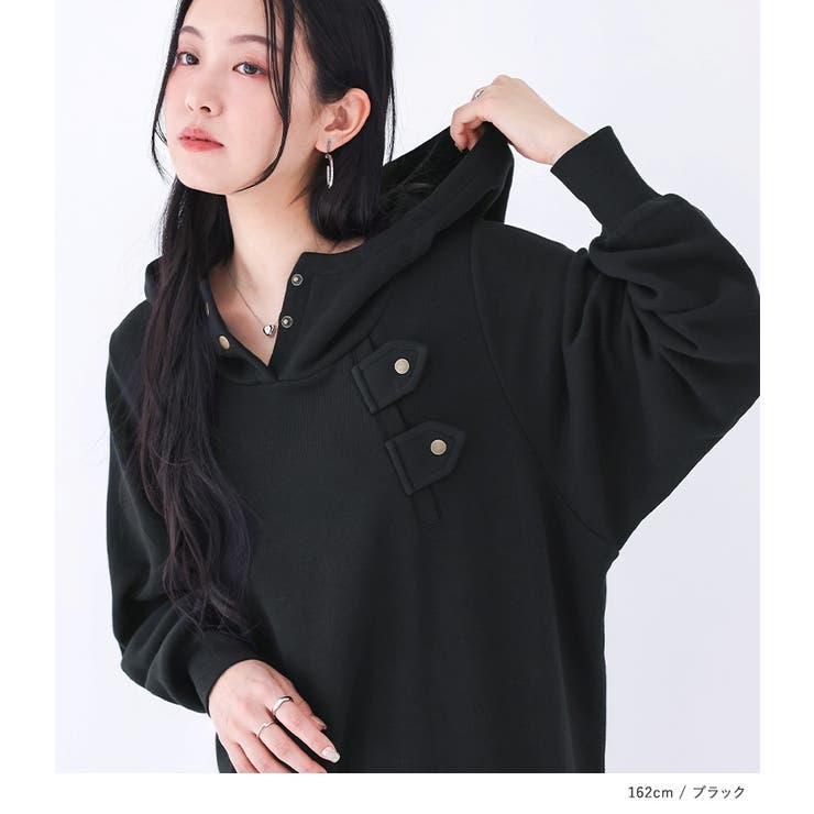 n'OrLABELスタンドカラーロングデザインパーカー  | osharewalker | 詳細画像13 