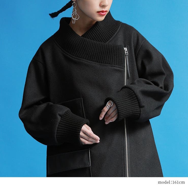 kOhAKUアシメZIPコクーンコート
