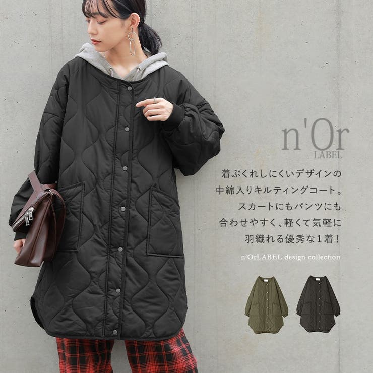 n'OrLABELキルティングミドル丈コート[品番：MITW0016930