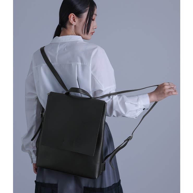 kOhAKUフェイクレザーカブセリュック[品番：MITW0013597