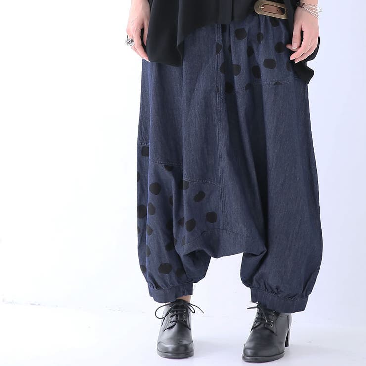 n'OrLABELドット柄サルエルデニムパンツ[品番：MITW0014290
