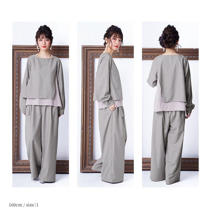 n'OrLABELシフォンドッキングセットアップ[品番：MITW0014233]｜osharewalker（オシャレウォーカー  ）のレディースファッション通販｜SHOPLIST（ショップリスト）