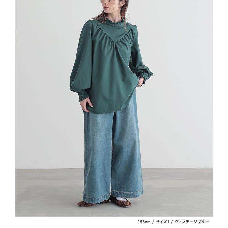 n'OrLABELきれい見えデニムワイドパンツ  | osharewalker | 詳細画像9 