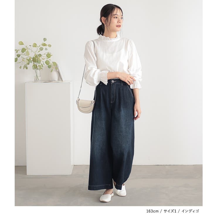 n'OrLABELきれい見えデニムワイドパンツ  | osharewalker | 詳細画像13 