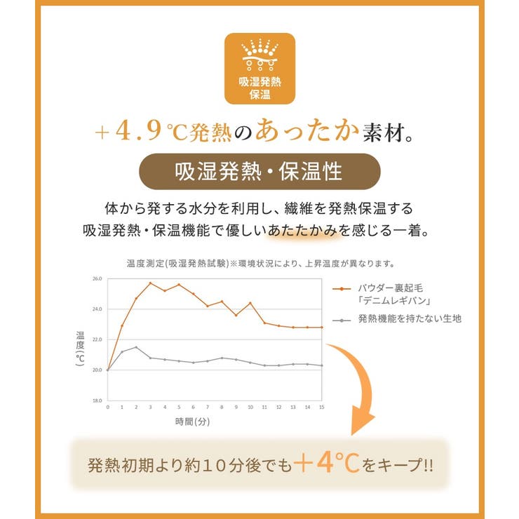 n'OrLABELパウダー裏起毛デニムレギパン  | osharewalker | 詳細画像3 