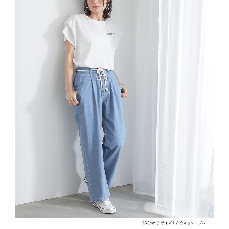 n'OrLABELストレートワイドデニムパンツ [品番：MITW0015931