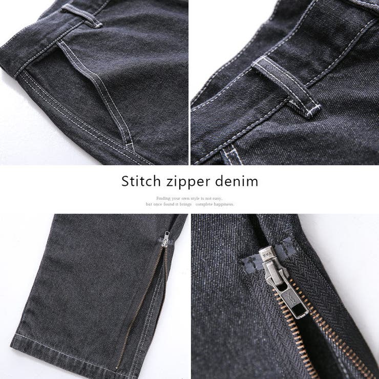 n'OrLABEL配色ステッチジッパーデザインデニム  | osharewalker【MEN】 | 詳細画像11 