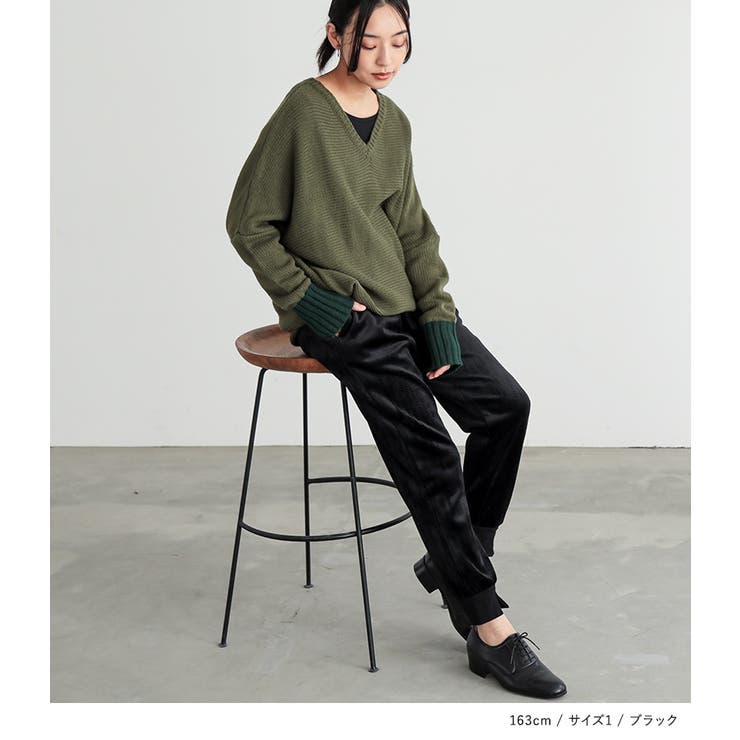 n'OrLABEL裏ベロアリブジョガーパンツ  | osharewalker | 詳細画像9 