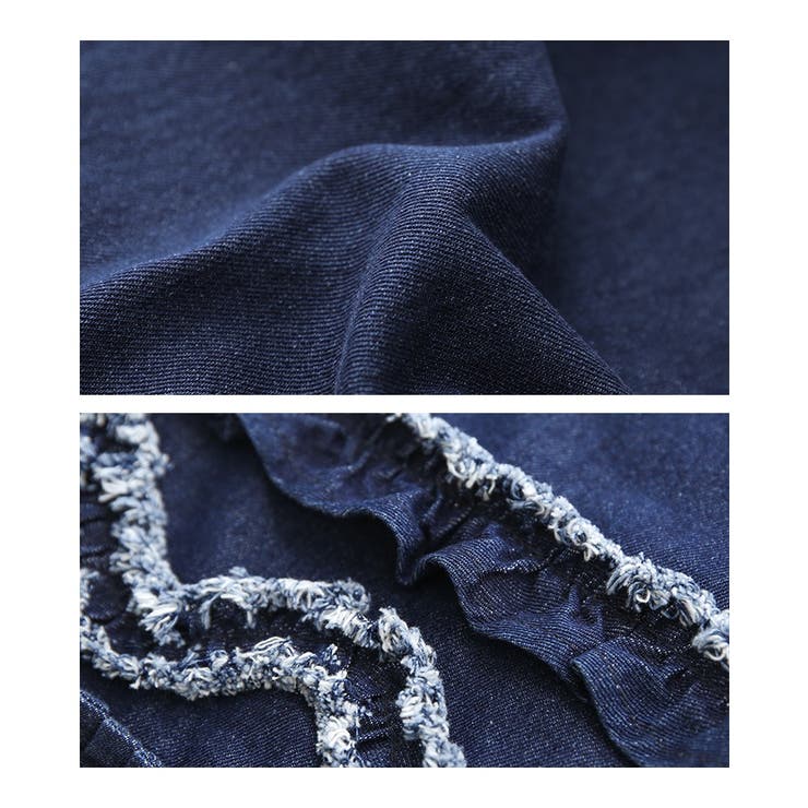 somari imaginationフリルデザインクロップドデニムパンツ | osharewalker | 詳細画像17 