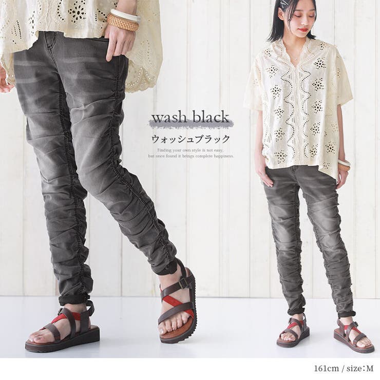 n'OrLABELダブルウエストくしゅくしゅデニム | osharewalker | 詳細画像13 