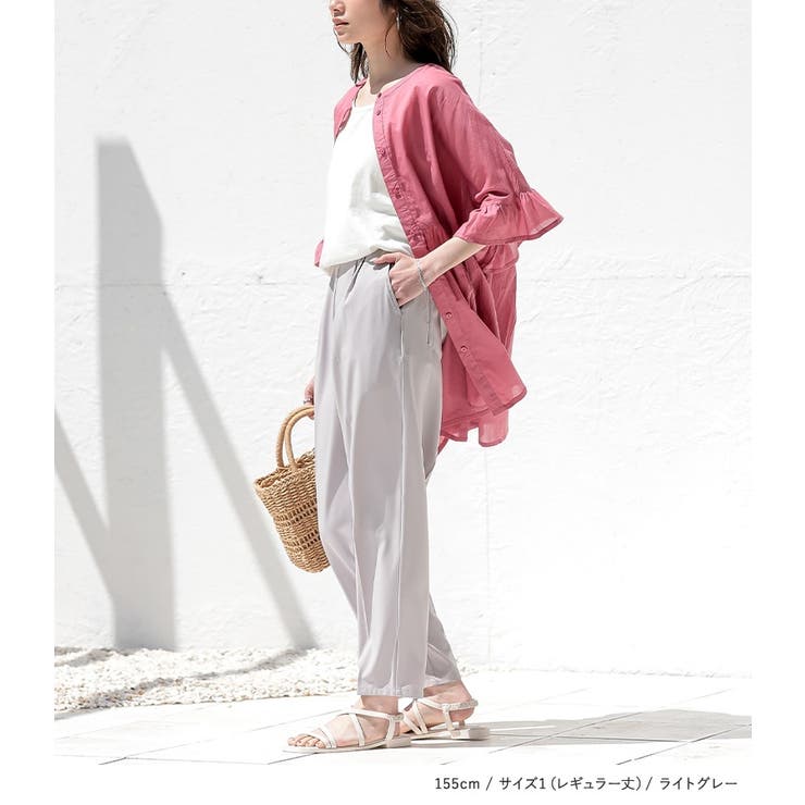 n'OrLABEL接触冷感センタープレステーパードカラーパンツ | osharewalker | 詳細画像13 