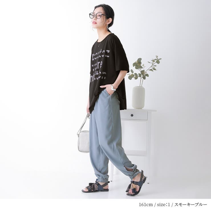 n'OrLABEL裾リボンジョガーパンツ | osharewalker | 詳細画像9 