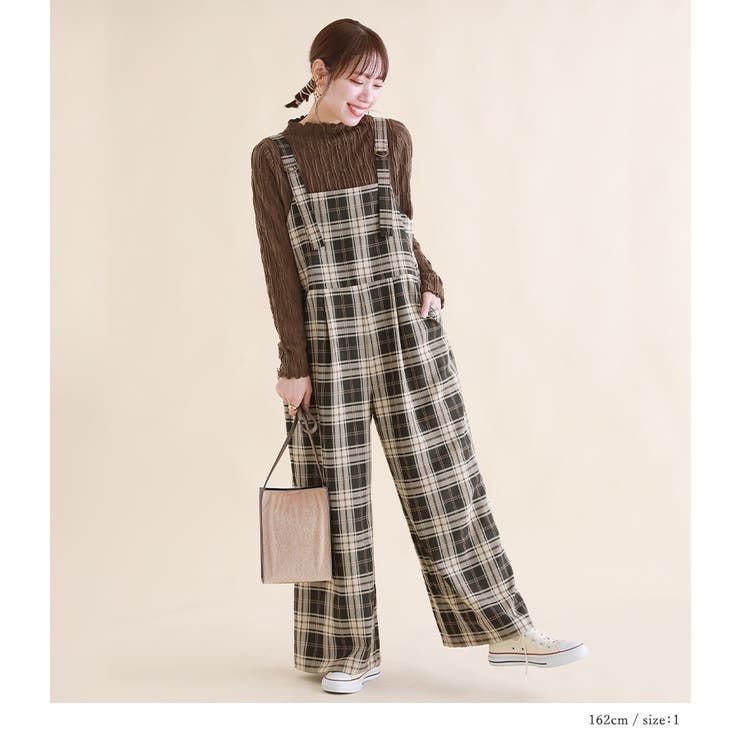 n'OrLABELチェック柄サロペット | osharewalker | 詳細画像2 