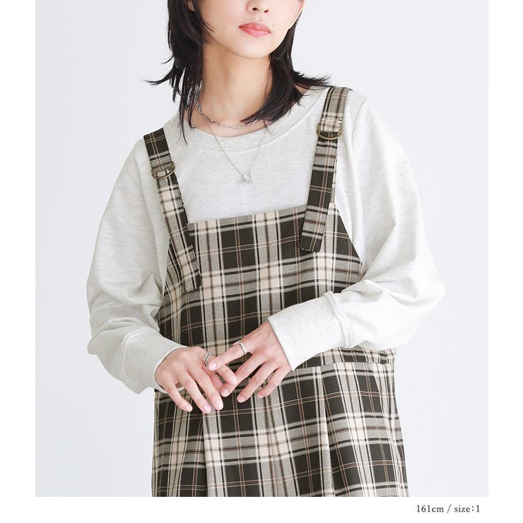 n'OrLABELチェック柄サロペット | osharewalker | 詳細画像5 