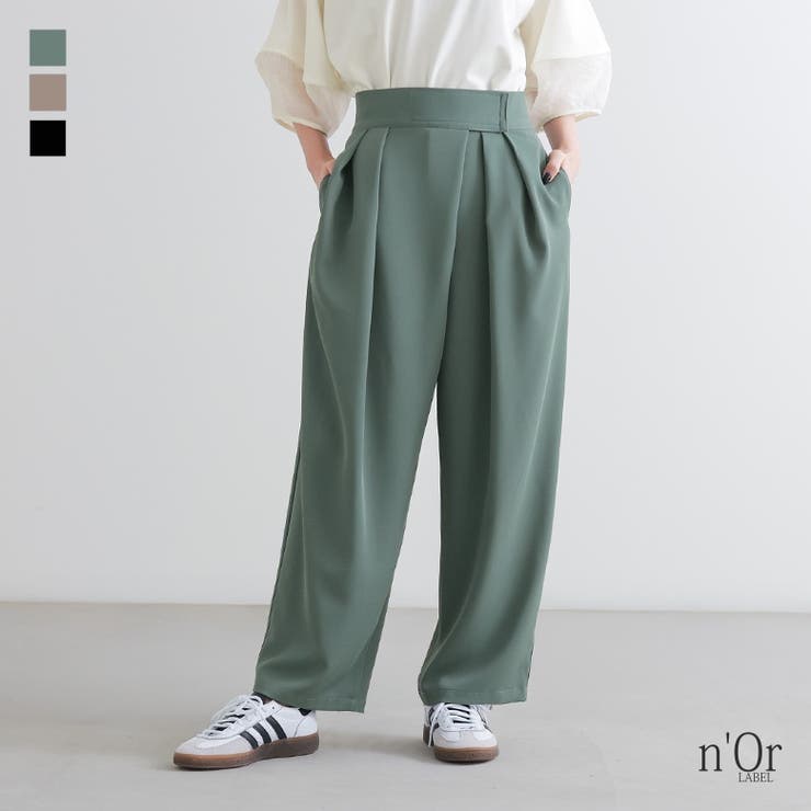 n'OrLABELタックデザインパンツ | osharewalker | 詳細画像1 