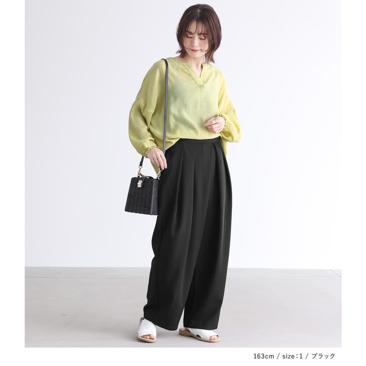 n'OrLABELタックデザインパンツ | osharewalker | 詳細画像3 