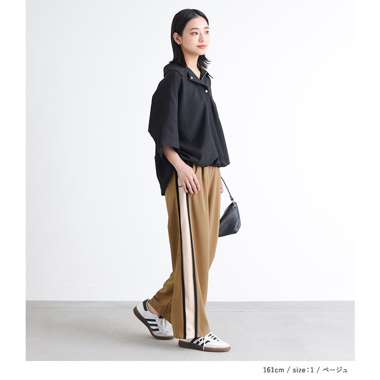 n'OrLABELカットジョーゼットサイドラインパンツ | osharewalker | 詳細画像4 