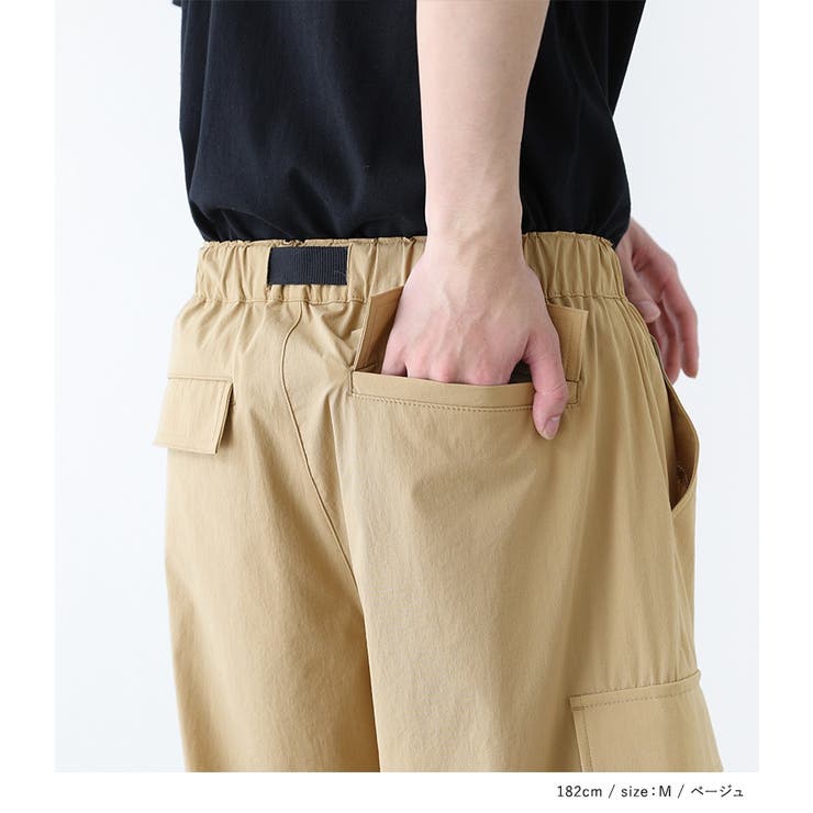 n'OrLABELハレアメ撥水ナイロンハーフカーゴパンツ[品番
