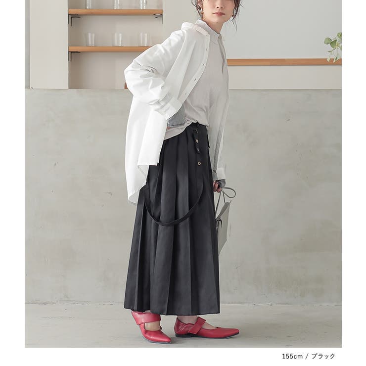 n'OrLABELサス付きプリーツスカート  | osharewalker | 詳細画像6 