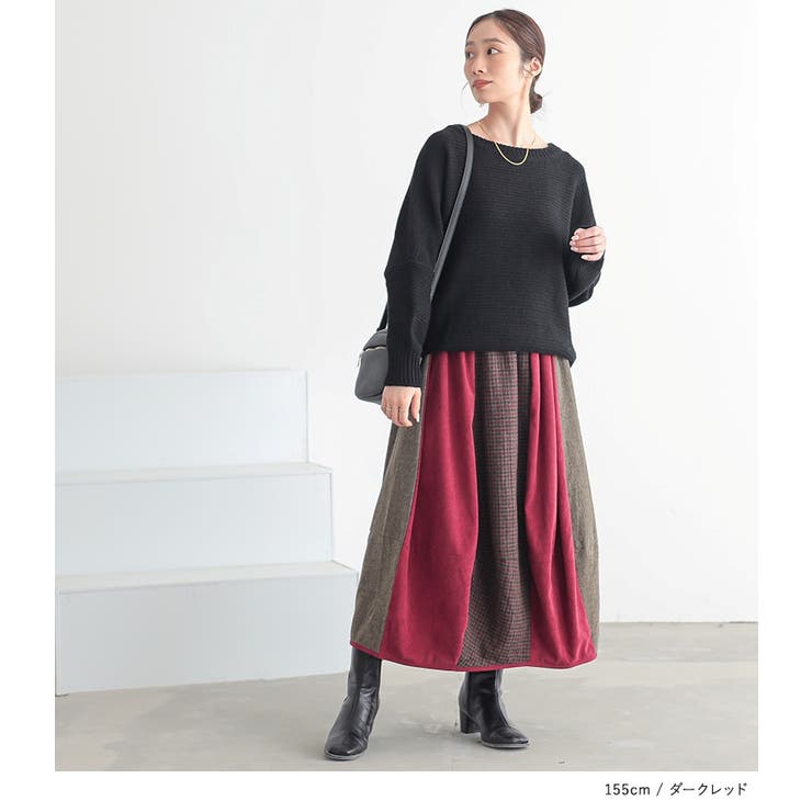 n'OrLABEL異素材配色コクーンスカート  | osharewalker | 詳細画像10 