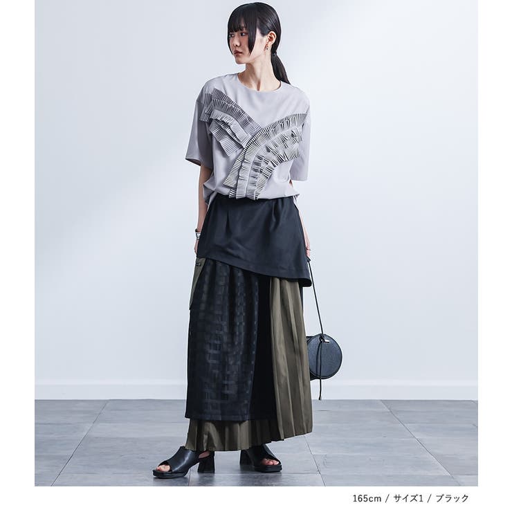 kOhAKU異素材シアーチェックプリーツスカート  | osharewalker | 詳細画像6 