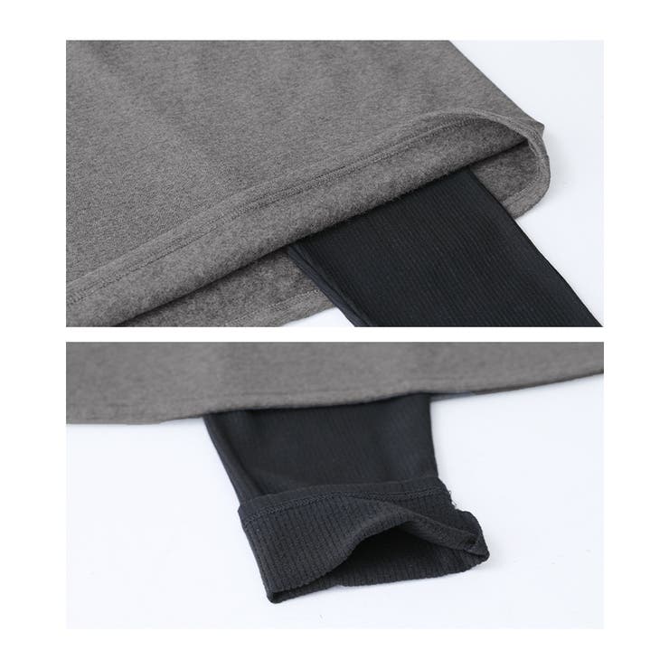 n'OrLABELリブレギンスドッキング裏起毛スカート  | osharewalker | 詳細画像17 