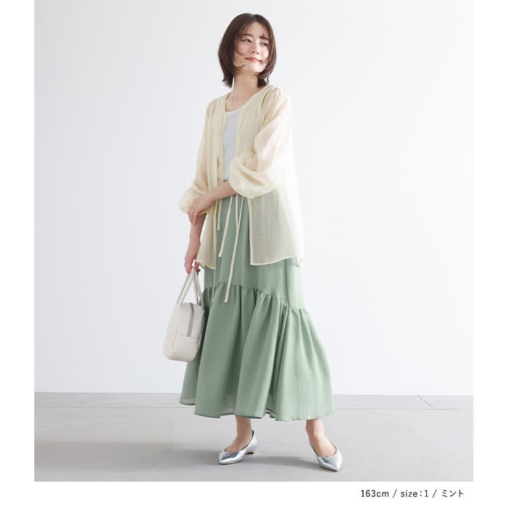 n'OrLABELゆるひら涼スラブマーメイドティアードスカート | osharewalker | 詳細画像4 