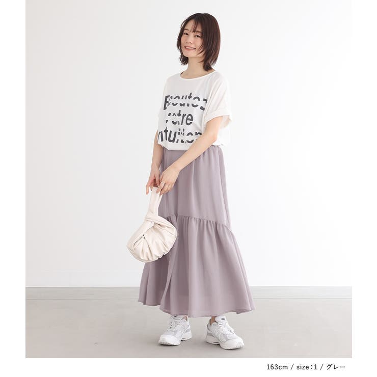 n'OrLABELゆるひら涼スラブマーメイドティアードスカート | osharewalker | 詳細画像12 