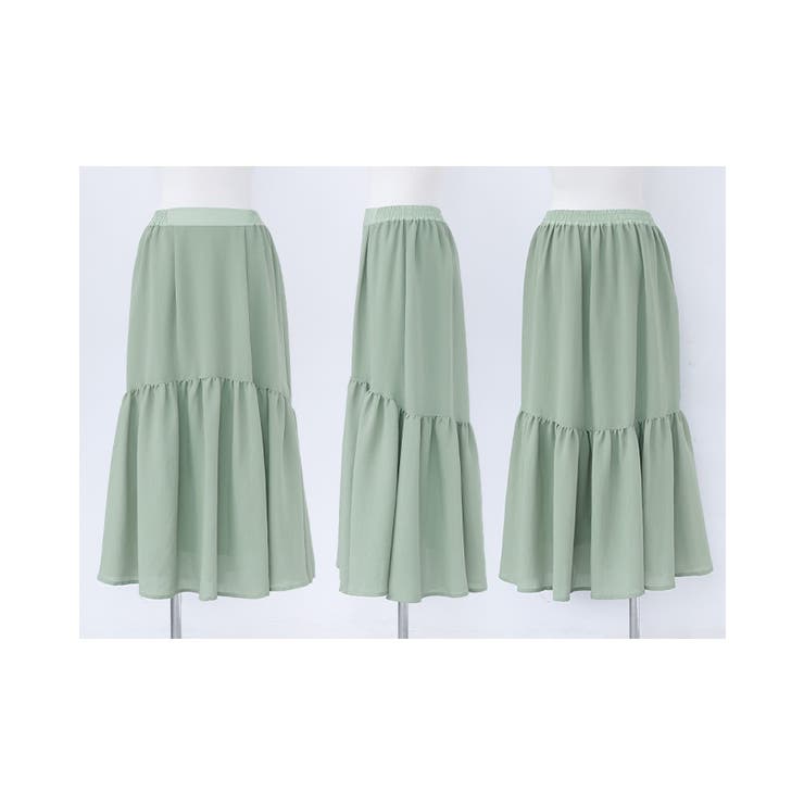 n'OrLABELゆるひら涼スラブマーメイドティアードスカート | osharewalker | 詳細画像16 