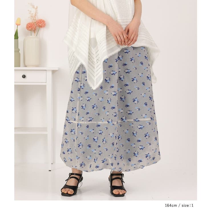 somari imagination花柄シアーバルーンスカート[品番