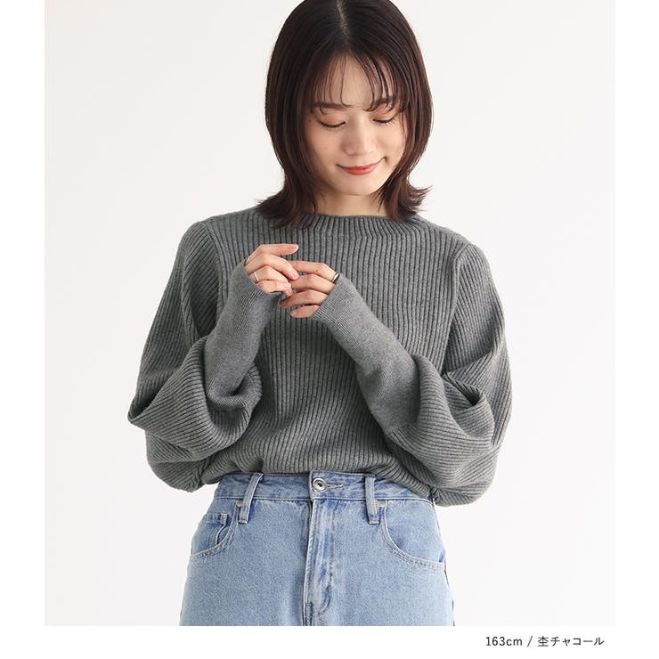 n'OrLABELパフスリーブデザインリブニット  | osharewalker | 詳細画像14 