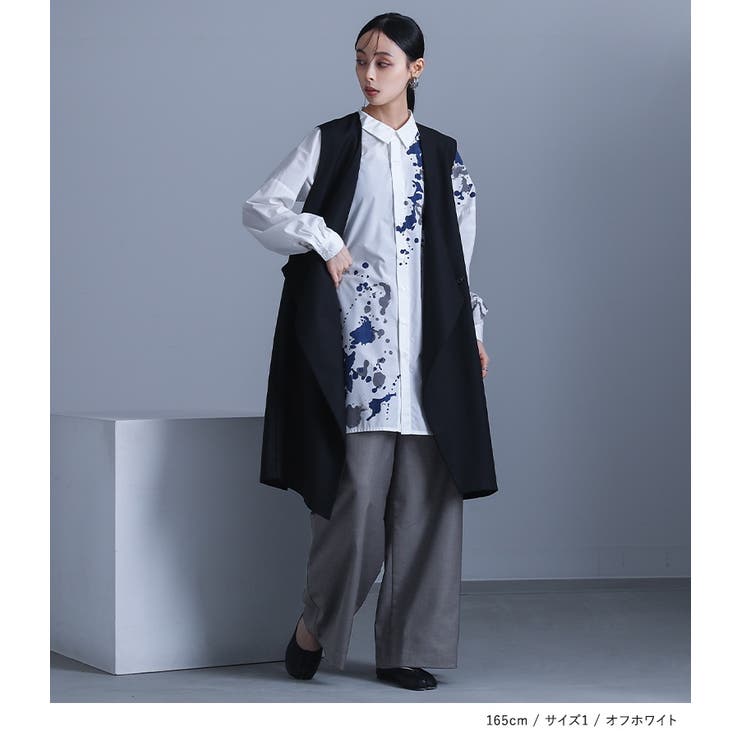 kOhAKUスプラッシュペイントシャツ[品番:MITW0014335 kOhAKUスプラッシュペイントシャツ[品番:MITW0014335