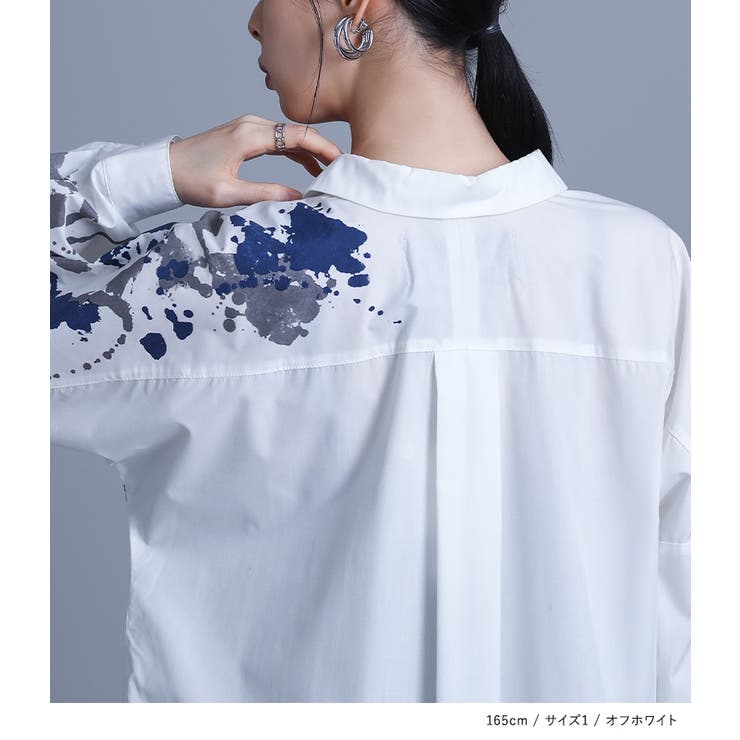kOhAKUスプラッシュペイントシャツ[品番：MITW0014335