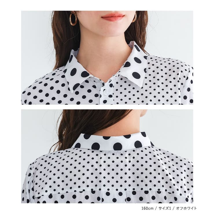 n'OrLABELアシンメトリードット柄シャツ | osharewalker | 詳細画像11 