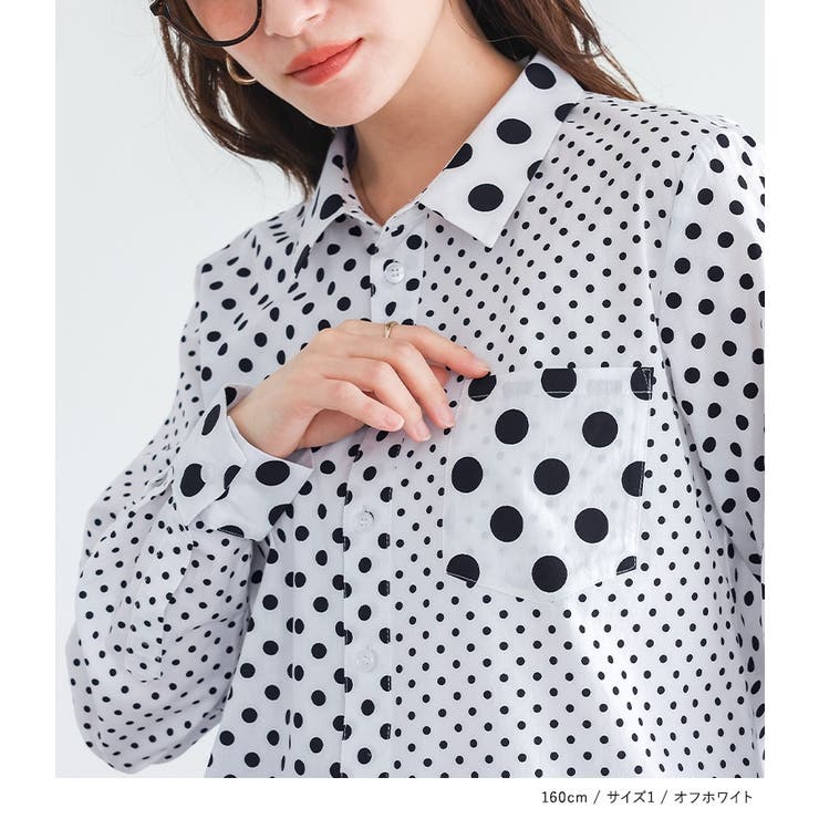 n'OrLABELアシンメトリードット柄シャツ | osharewalker | 詳細画像12 