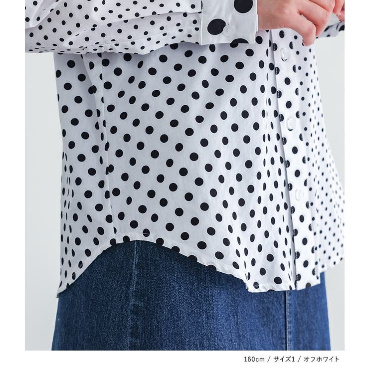 n'OrLABELアシンメトリードット柄シャツ | osharewalker | 詳細画像13 