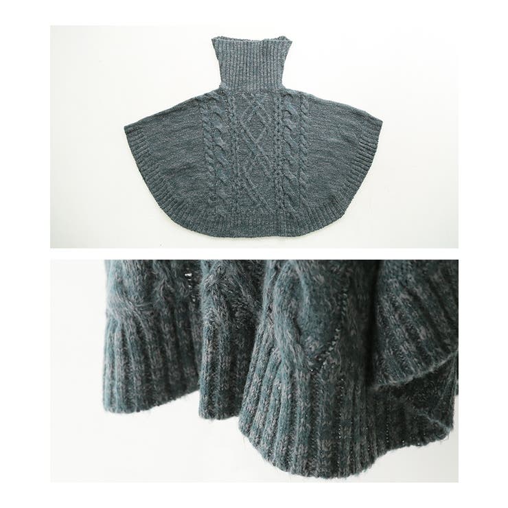 n'OrLABELモヘヤケーブルニットポンチョ  | osharewalker | 詳細画像17 